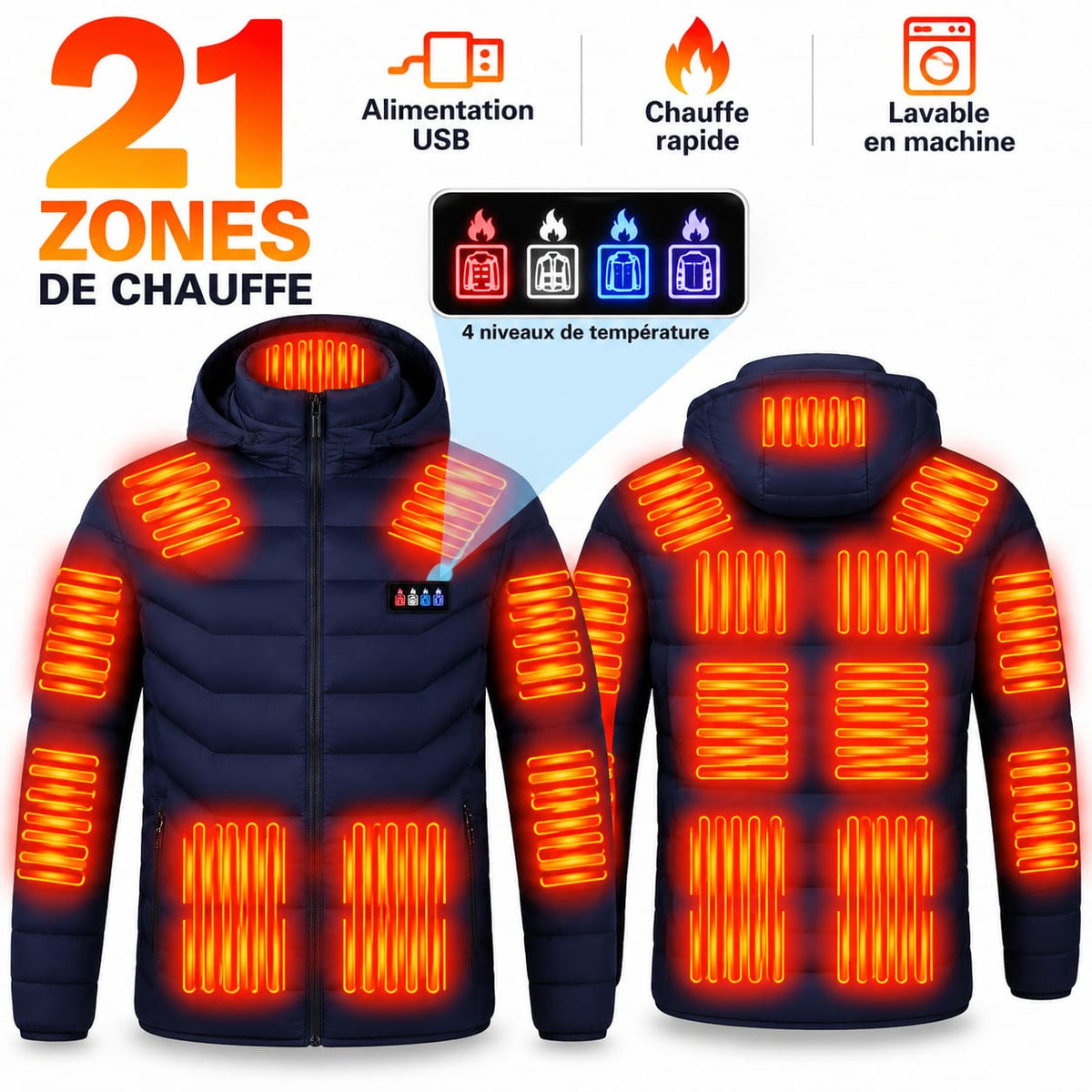 Doudoune Chauffante Homme USB | ThermoWear