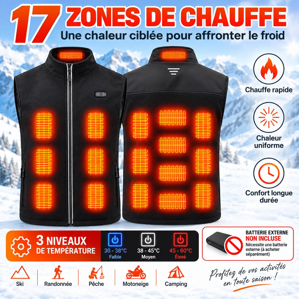 Veste Sans Manche Chauffante | ThermoWear