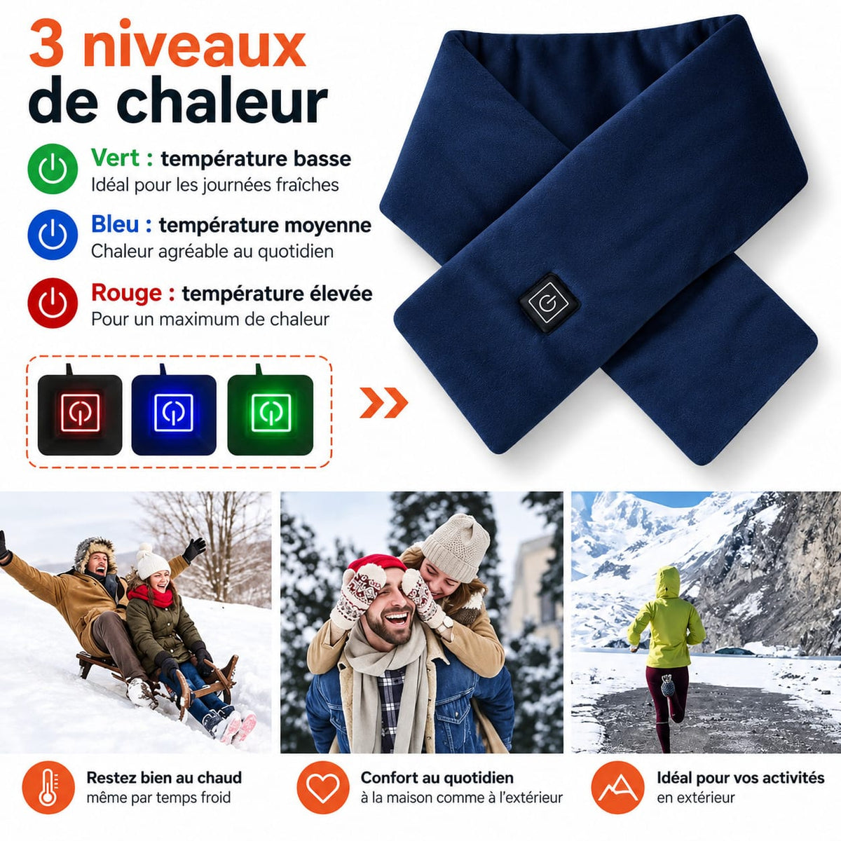 Écharpe Chauffante USB | ThermoWear