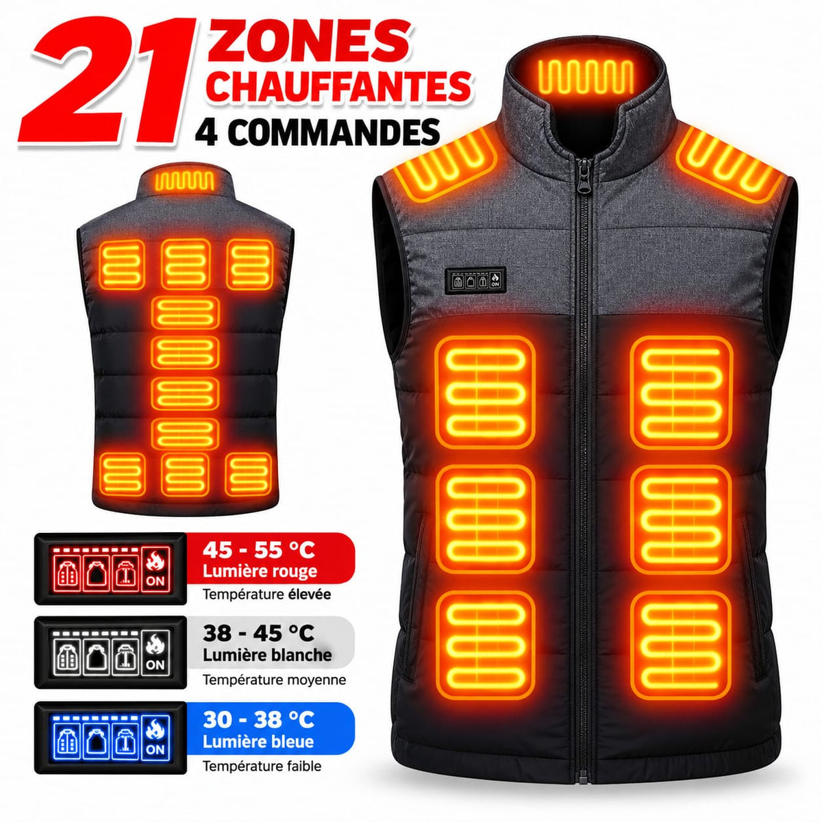 Gilet Chauffant Femme | Mixte