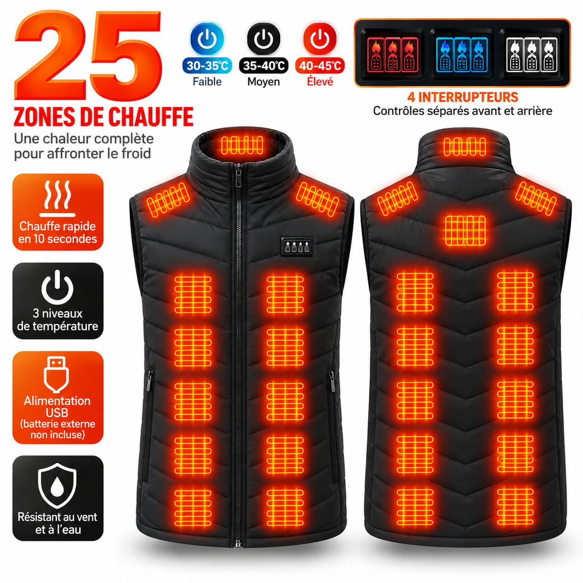 Veste Chauffante  à Batterie | ThermoWear