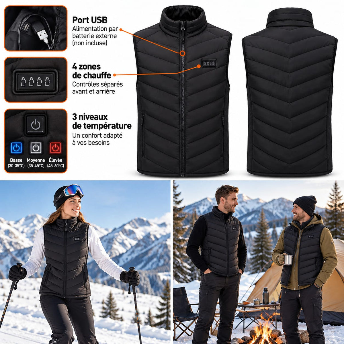 Veste Chauffante  à Batterie | ThermoWear