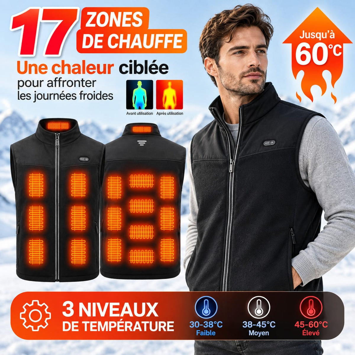 Veste Sans Manche Chauffante | ThermoWear